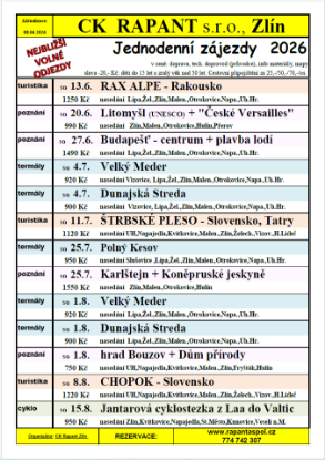 Obrázek 1 DENNÍ ZÁJEZDY 