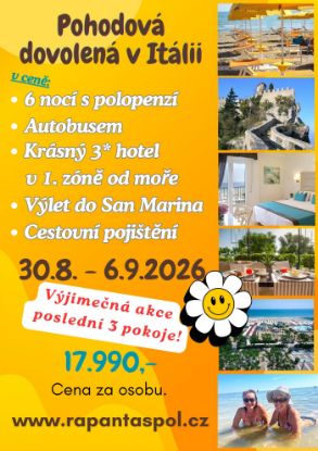 Obrázek POBYT U MOŘE S VÝLETEM "akce"