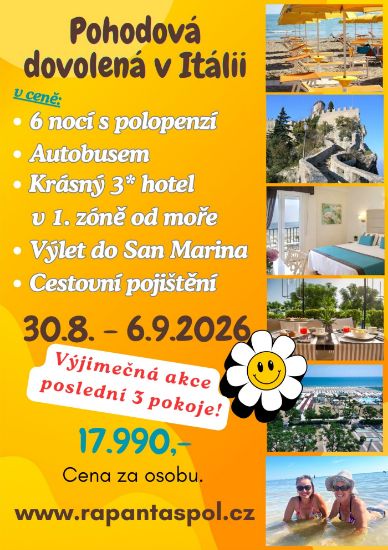 Obrázek POBYT U MOŘE S VÝLETEM "akce"
