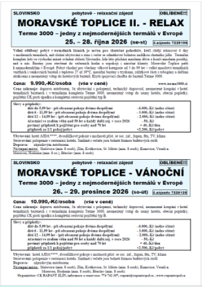 Obrázek Moravské Toplice 2026 - leták