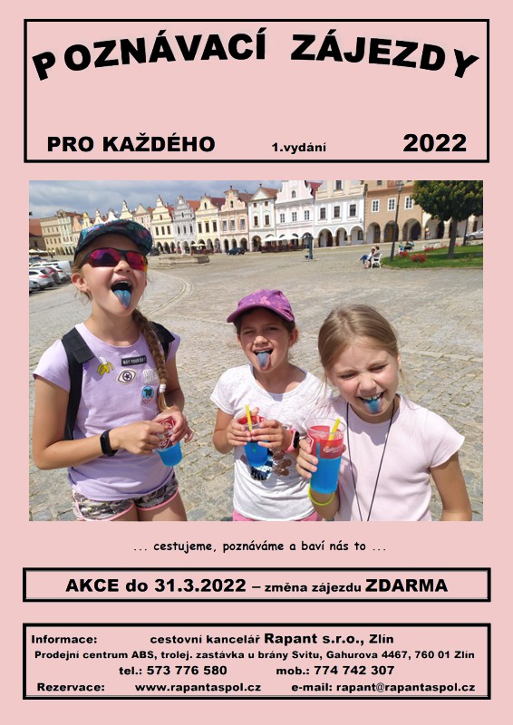 Katalog poznávací zájezdy 2022